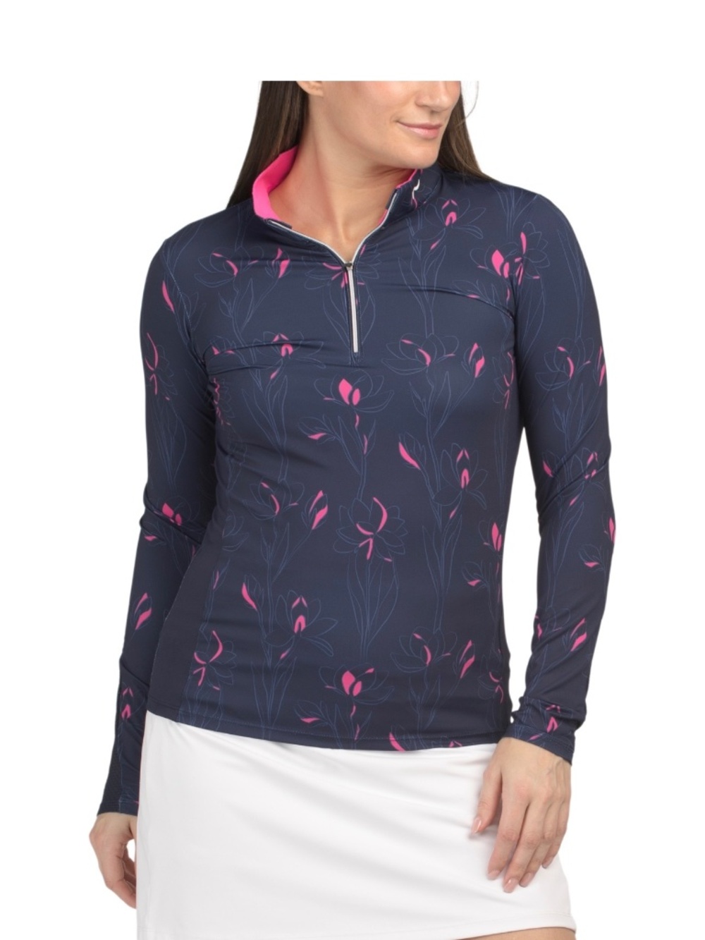 Kjus Sunshine Print Half Zip Navy Print Size 36 (S)